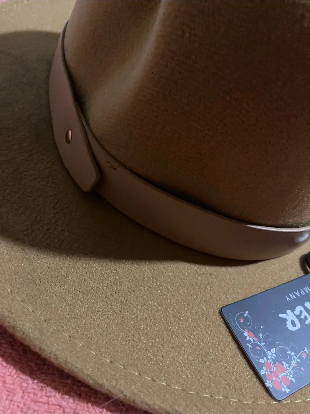 The Fitter Women’s Tan Felt Fedora Hat with Contrast Band
